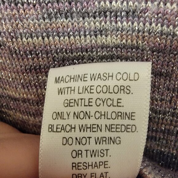 Apt. 9 Short‎ Sleeve Top Women’s Size S Pink Silver Metallic Cowl Neck - Picture 6 of 6